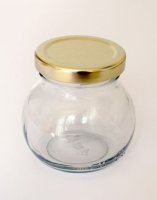 212ml Globe  Jar  - 58mm Gold Lid