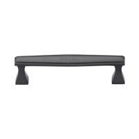 C0334-128-BKMT - Heritage Brass Cabinet Pull Deco Design 128mm CTC Matt Black Finish
