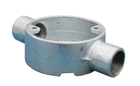 20mm Galvanised Straight Through Box