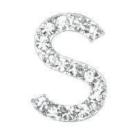Small Diamante Letter "S" - 20mm