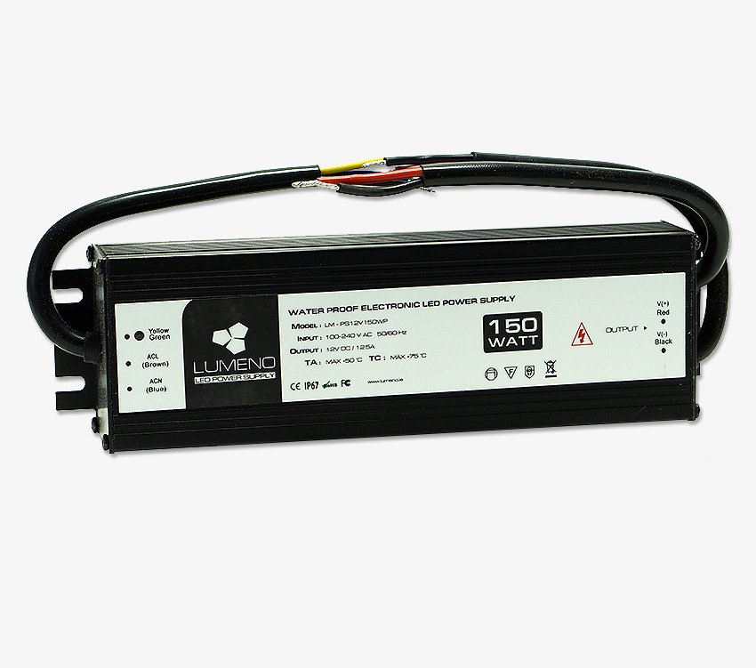 Lumeno 12V 150W IP67 LED Slim Driver