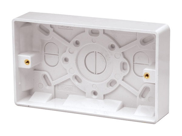 Click Curva 2G 25mm Pattress Box White CCA082