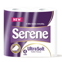 Serene Ultra Quilted Toilet Roll, 3PLY, 170 Sheets, 10x4 Pack, Case
