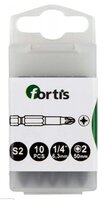 Fortis Pozi PZ2 x 50mm Driver Bit Pack of 10