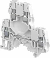 1SNK506210R0000 Entrelec ZS6-D2 6mm+ Double Deck Terminal Block, Grey ZS6-D2