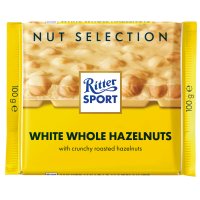 Ritter Sport white chocolate with whole hazelnuts bar 10x100g
