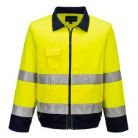 PORTWEST TX70 MADRID HI VIS POLYCOTTON  BOMBER JACKET