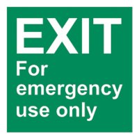 Exit for Emergency Use Only (Text Only)