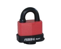 Federal Padlock 40mm Red Laminated Weatherproof