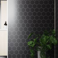 FIBO - BLACK SILK HEX TILE M71 S 600MM AQ PANEL