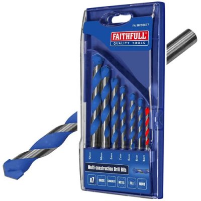 Faithfull Multi-Construction Drill Bit Set