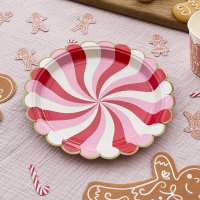 Candy Swirl Paper Plates - Pack of 8