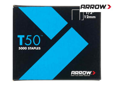 Arrow Staples T50 12mm (1/2in) Pk of 5000 (4 x 1250)