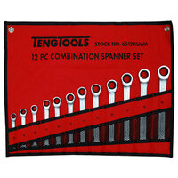 Spanner Set Ratchet Combn Mm 12Pcs