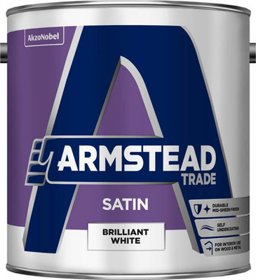Armstead Trade Satin Finish Brilliant White 2.5L Paint 5218650