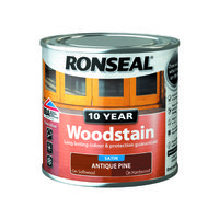 RONSEAL 10 YEAR QUICK DRYING WOODSTAIN SATIN ANTIQUE PINE 250 ML