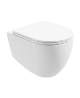 AVANTI WALL HUNG RIMLESS WC & SEAT - SATIN WHITE