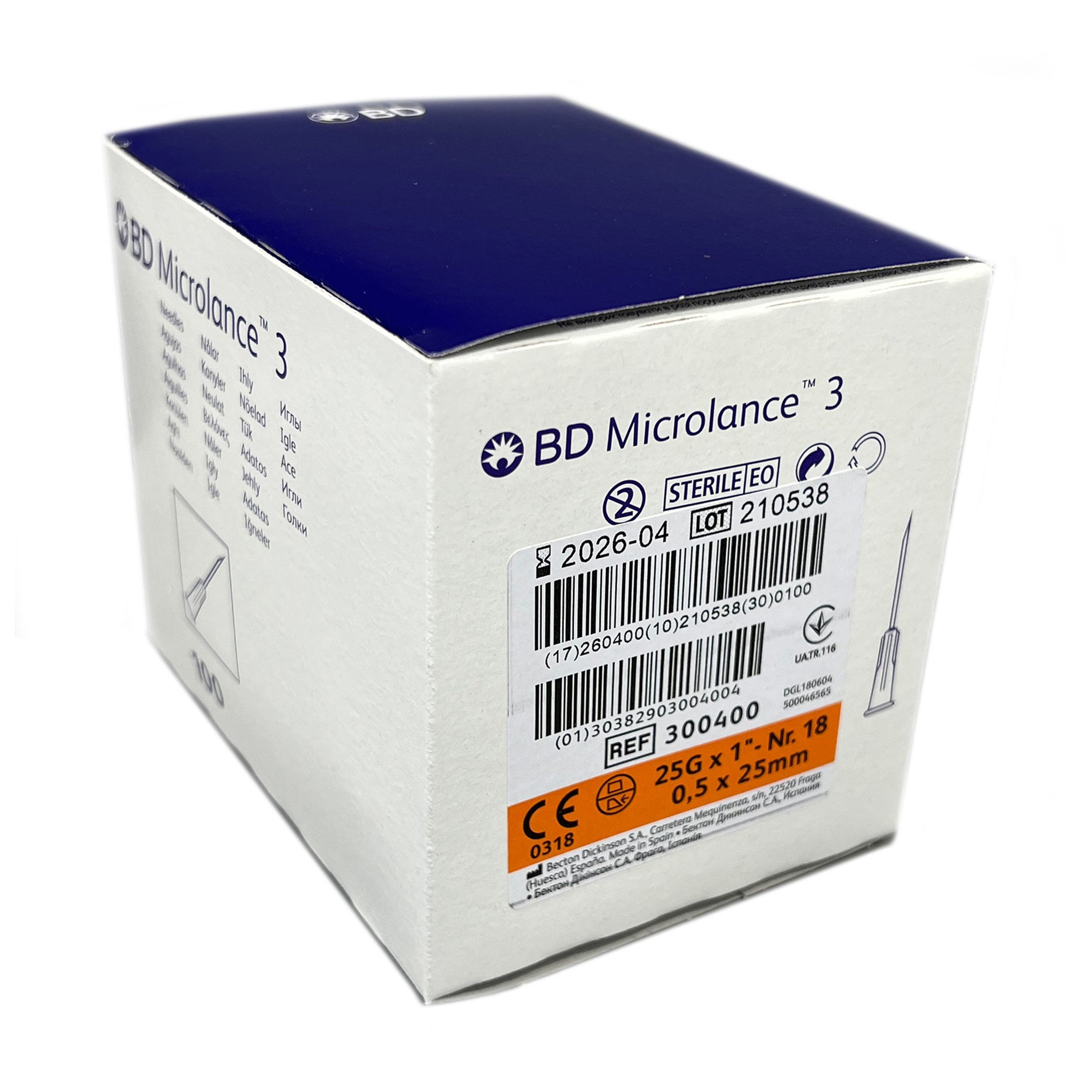 BD Microlance 3 Needles - 100pk 25G / 1 - DMI Dental Supplies Ireland - Next Day Delivery