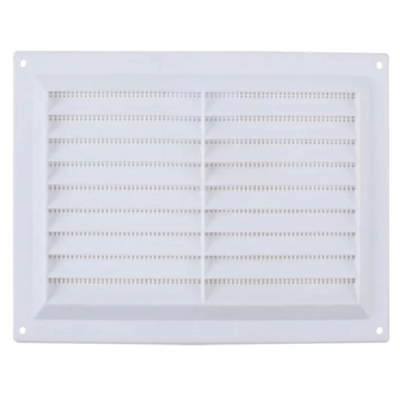 Flyscreen Louvre Vent 9" x 6" - White 