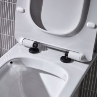 Tucker French Toilet Seat Hinge Covers Black Finish