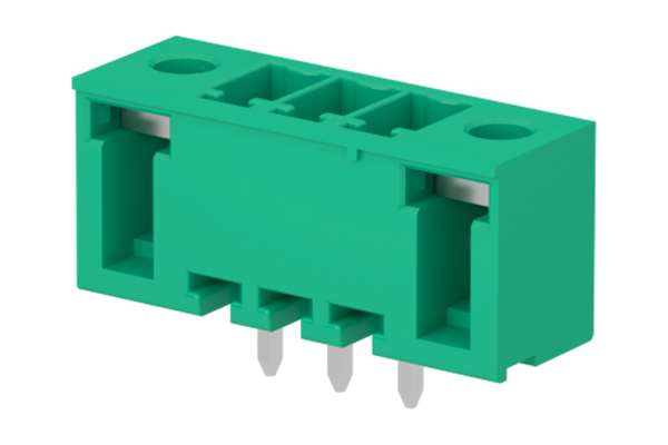 3.5mm Male Pluggable Terminal Block Vertical Locking Screw Flanges