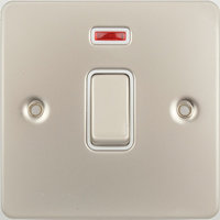 Ult Flatplate  20Amp Double Pole Sw+neon PN White Insert | LV0701.0166