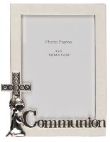 Communion Photo Frame/Girl/Silver Finish   (C46657)