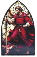 Metal Plaque with Light/St.Michael   (49006)