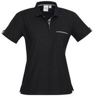 Ladies Edge Contrast Check Poly/Cotton Polo
