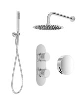 ALITA KNURLED BATH SET 3 CHROME