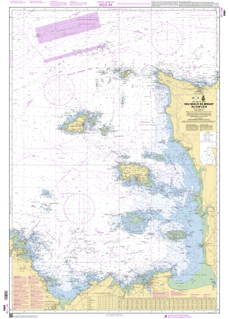 French Chart - 6966 - Des H&eacute;aux-de-Br&eacute;hat au Cap L&eacute;vi