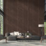 Fibrotech Acoustic Panel 2.44m x 605mm x 22mm - Smoked Oak
