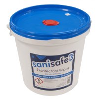 Sanisafe 3 Disinfectant Wipes Bucket x2000 Blue 150 x 200mm