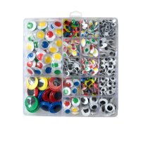 Wiggley Eyes - Self Adhesive Assorted colours and sizes (660 pie