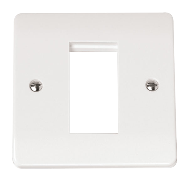 Click Mode 1G Single Aperture Euro Mod Data Plate White CMA310