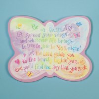 Wood Prayer Plaque/Be a Butterfly   (AG56856)