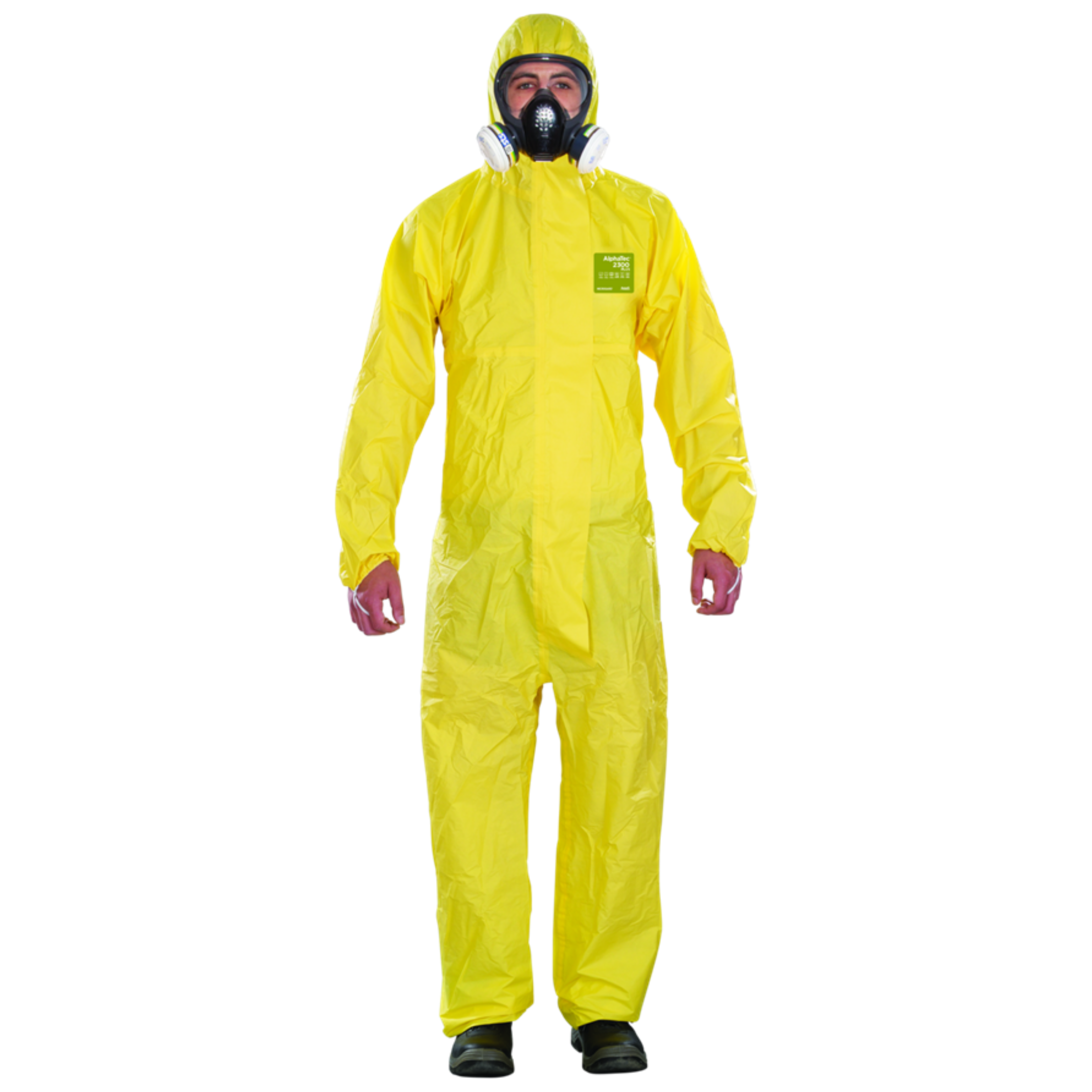 Microgard 2300 Standard Coverall, Yellow with Hood & Finger Loops, Model 132