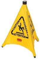Pop Up Cone 'Caution & Wet Floor Symbol' Yellow