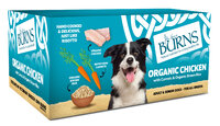 Burns Tray Adult Dog - Organic Chicken 150g x 12
