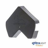 black Extralight Classic Gable End Cap, with extralight classic logo