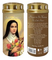 Battery Devotional Candle/Saint Theresa  (87858)