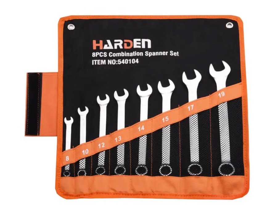 Harden 540104  8-19mm Combination Spanner Set - 8 Pieces