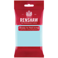 red packet of renshaw ready to roll icing fondant duck egg blue