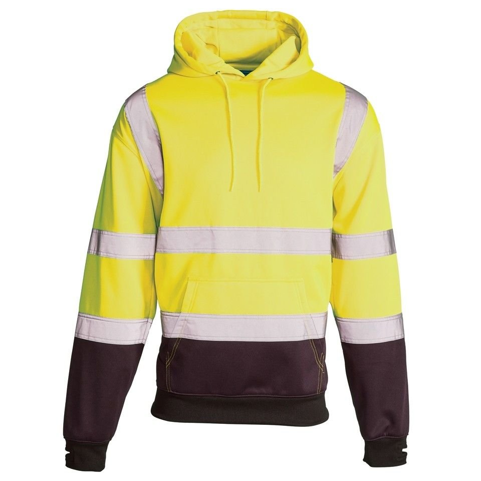 HI VIS 2 TONE HOODED SWEATSHIRT