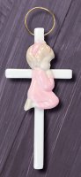 Ceramic Baby Cross - Girl   (3801/GRL)
