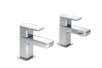 Tucker French Loch Bath Pillar Taps (Pair) Chrome