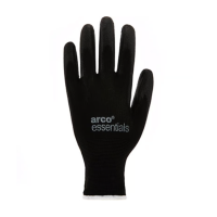 Arco Essential PU Grip Light Gloves Black Large x 12 pairs