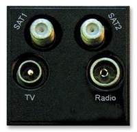 Triax TV/Radio/Sat/Sat II  Insert Black