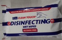 Ultra Clean Touch Disinfecting hand wipes alcohol free (48 wipes per pk)