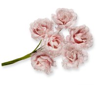 Hessian Flower Mauve Dia.3cm - Pack of 36